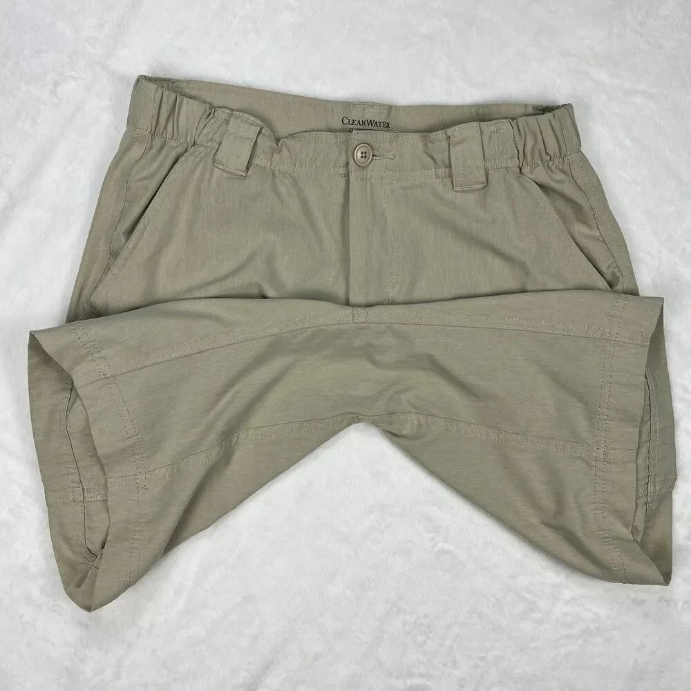 Clearwater Outfitters Men's Angler Hybrid Board Cargo Shorts Khaki Tan Size M